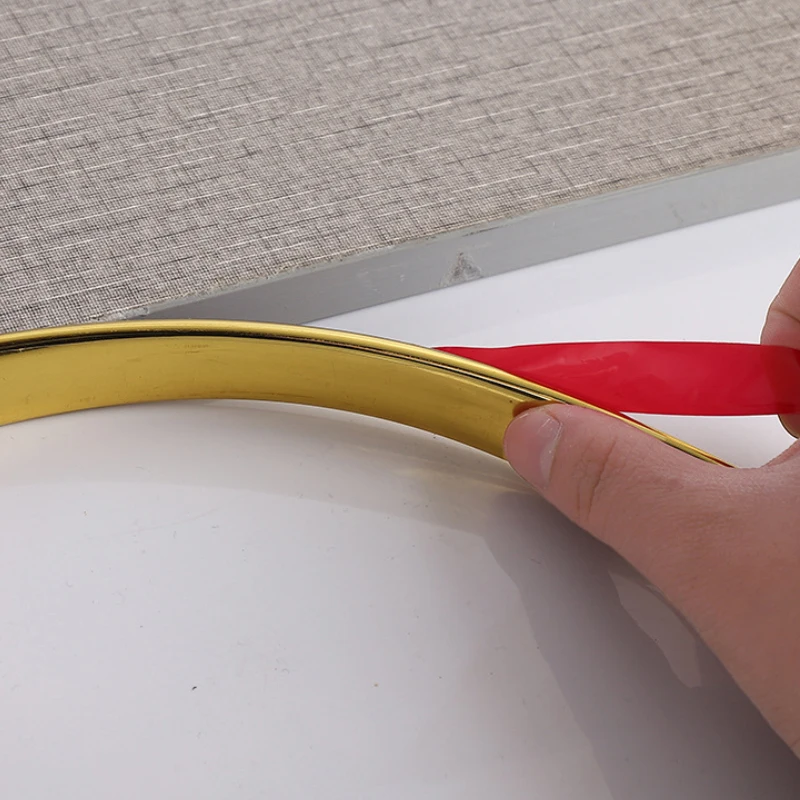 14.167 Wholesale 3M Furniture Decorative Plastic Strips Decorative Sofa Strip Trim Chrome Golden Silver PVC Edge Banding Tape
