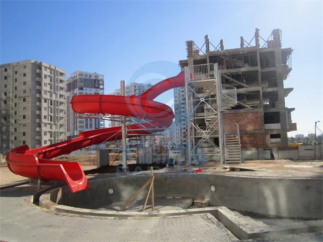 Swim Slide Adults Fiberglass Water Slide Set Aqua Park Water Play Equip Fiberglass Kids Playground Indoor Water Park