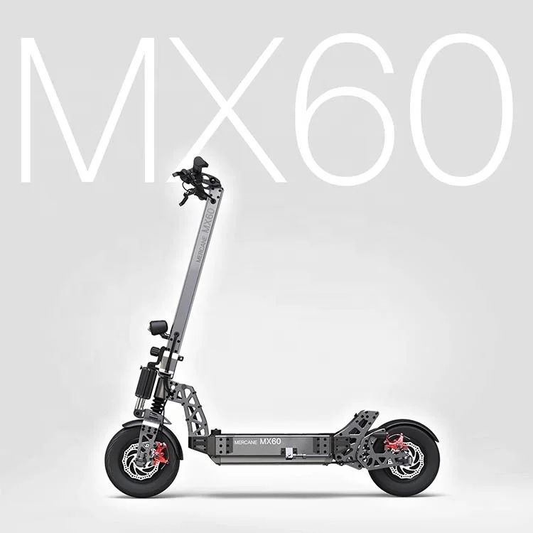 Mercane Mx60 2400w 60v 10/20ah 11 Inch Tubular Tires Removable High Capacity Battery Double Acting Dual Disc Brake Scooter