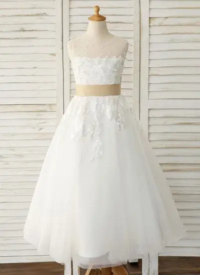 Лидер продаж розовые и Белые Бальные платья вечернее платье с длинными рукавами Элегантное свадебное блестками цветами для девочек 2 12 лет