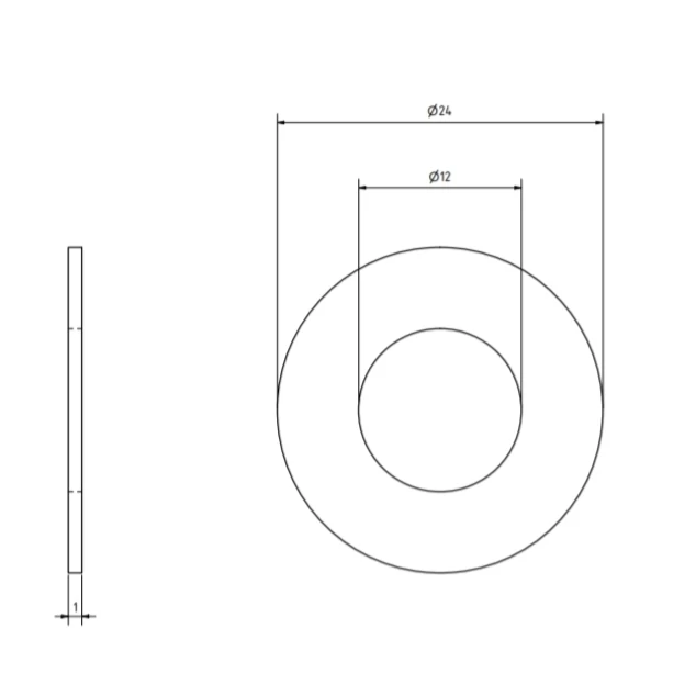 CuSn8p Material M12 Hot Sell Phosphor Bronze Flat Washer