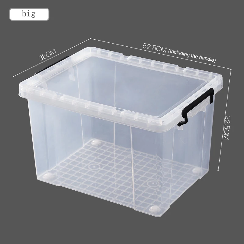 
Really Useful Box 64 Litre Eco Friendly Transparent Clear PP Plastic Sundries Storage Box With Lock Plastic Storage Boxes Bins 