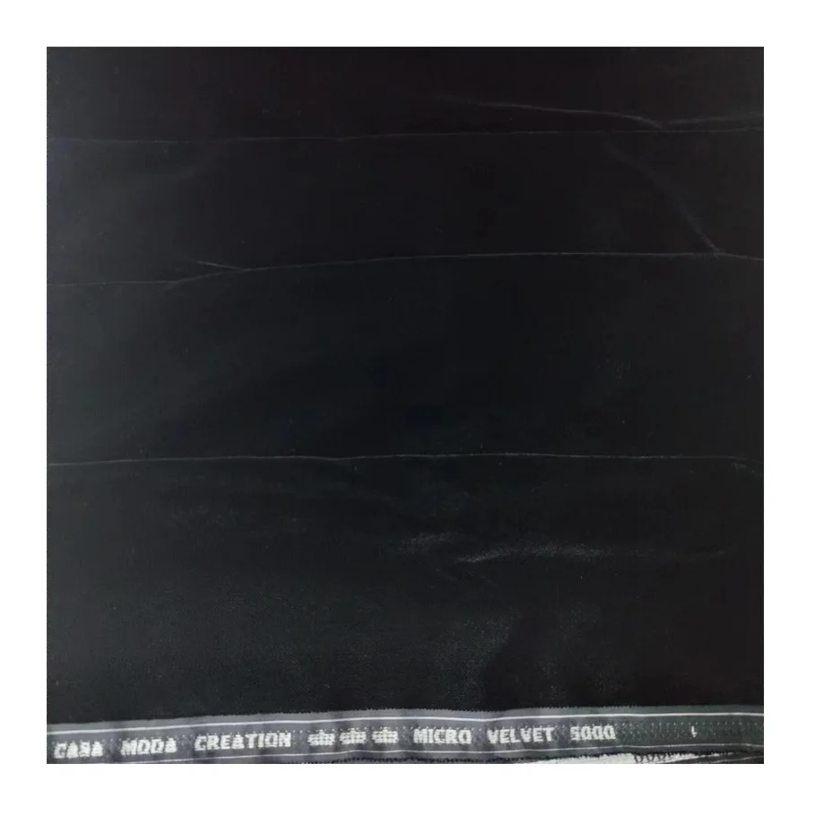 SEDRA PENGDA Tex Luxury Polyester Casa Moda Micro Velvet 5000 korean Formal Jet Black Velvet Fabric