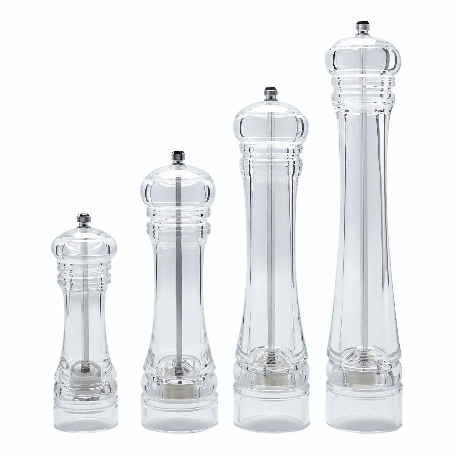 Best quality manual spice salt pepper mill grinder wholesale customized glass bottle ceramic cutting spice salt pepper grinder