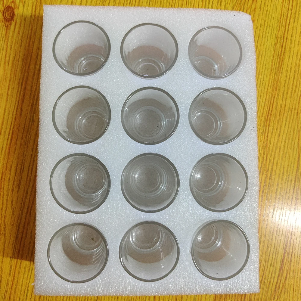 Clear Shot Glasses Bulk Small Whiskey Shot Glass 6 Pack Shot Glasses Set with Heavy Base