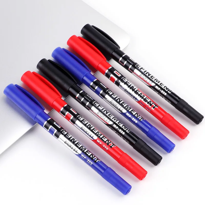 Dual Tip Twin Tip Permanent Marker Pen Permanent Art Marker Pen Non-toxic Paint Fineline Double Ended Sketch Markers
