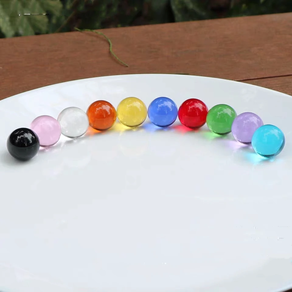 Design ornament crystal 8mm 10mm 12mm 14mm 16mm 20mm 25mm clear colored solid glass ball marbles