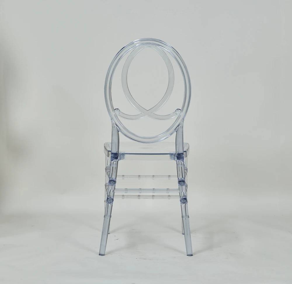 PC Resin Plastic Clear Transparent Color Tiffany Chiavari Napoleon Phoenix Chair