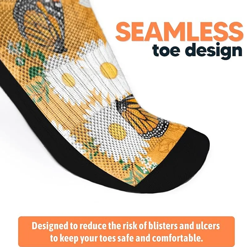 Customized midtube diabetic socks manufacturers wholesale loose fit socks head without bone suture unisex