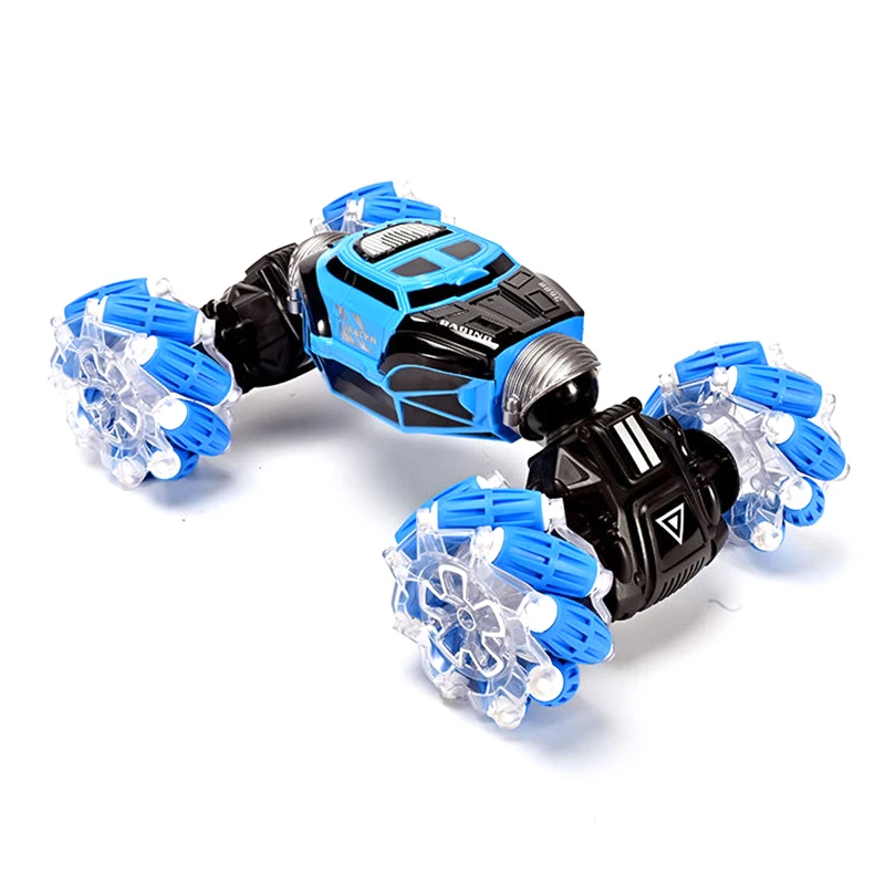 2.4GHz 4WD Watch Control Transforming Twist RC Stunt Car Toy Smart Gesture Control RC Car With Lights Music