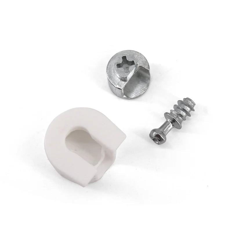 Shelf Support Holder Pin Peg With Screws U Shape Furniture Connecting Fitting White Thickened Three-in-One Plate Support