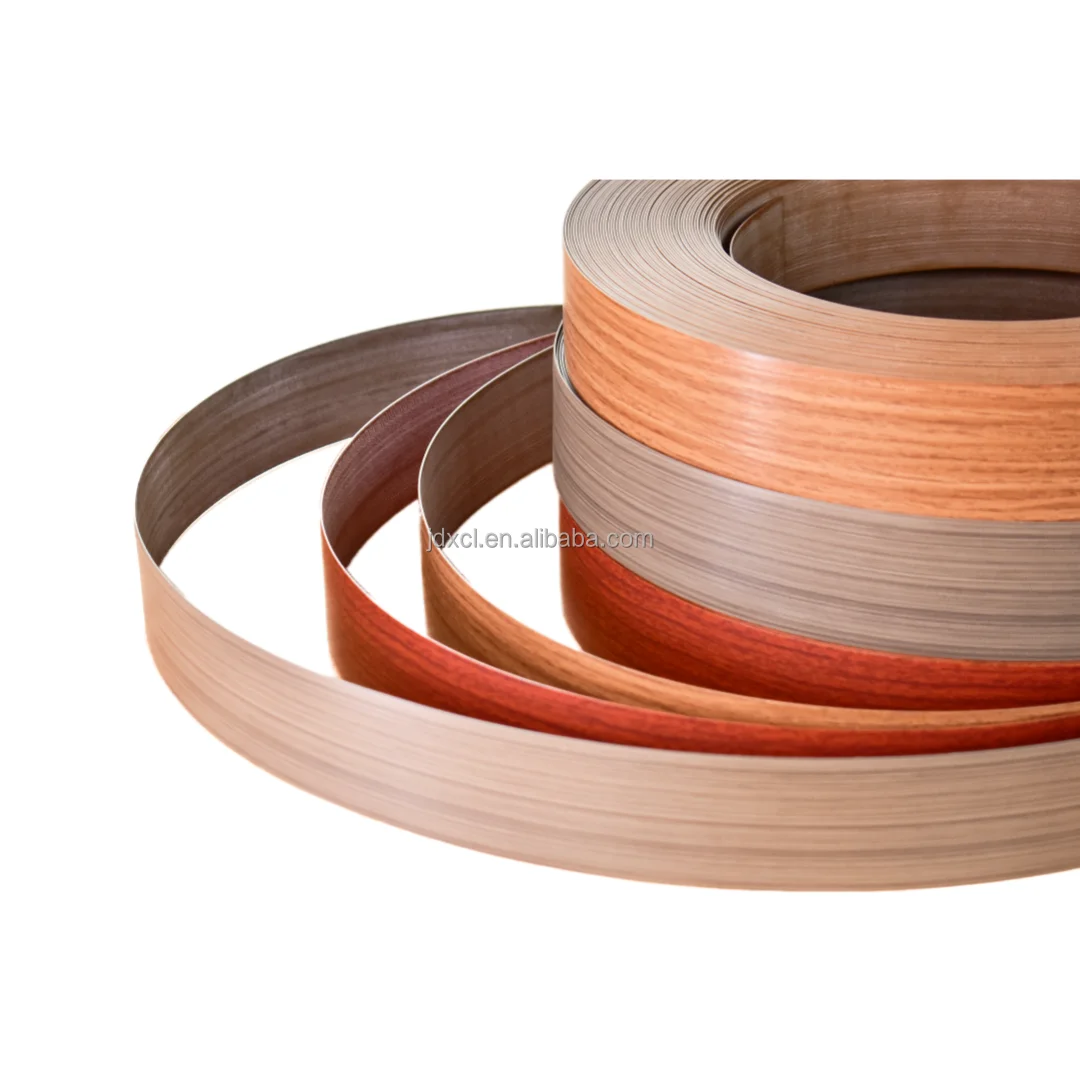 High Quality White Wood Grain Strip MDF Trim Plywood PVC Edge Banding Factory Direct for Home Furniture Edging