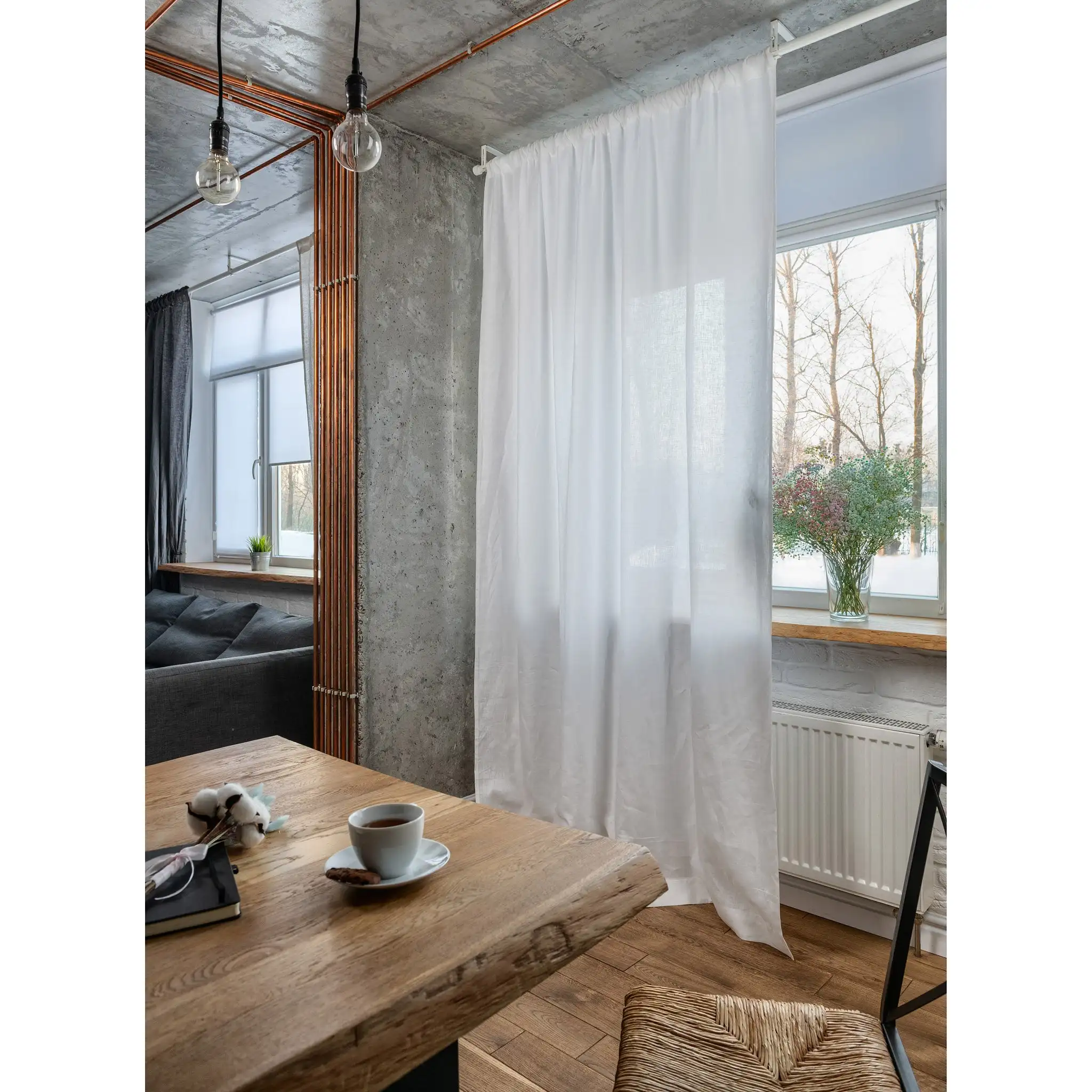 Bindi Luxury American Style Hotel Window Soundproof Panels Double Layer Embroidered Curtains For The Living Room