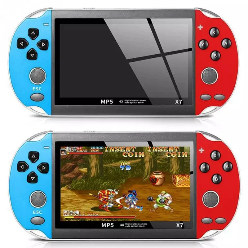 X7 Plus 64bit 4 3 Inch портативный игровой плеер Ретро видео игровая консоль для PSP GBA/FC/NES x12