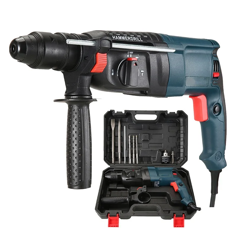 Multi-Functional Industrial Grade DIY Electric Drill Three-Light Hammer Punching Driller for Concrete Electric Hammer Drill