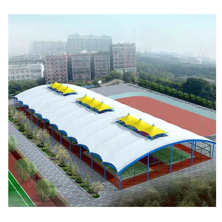 LF Steel Space Truss Membrane Structure/ Fabric Buildings For Outdoor Sport Hall /Basketball /Tennis /Badminton Court