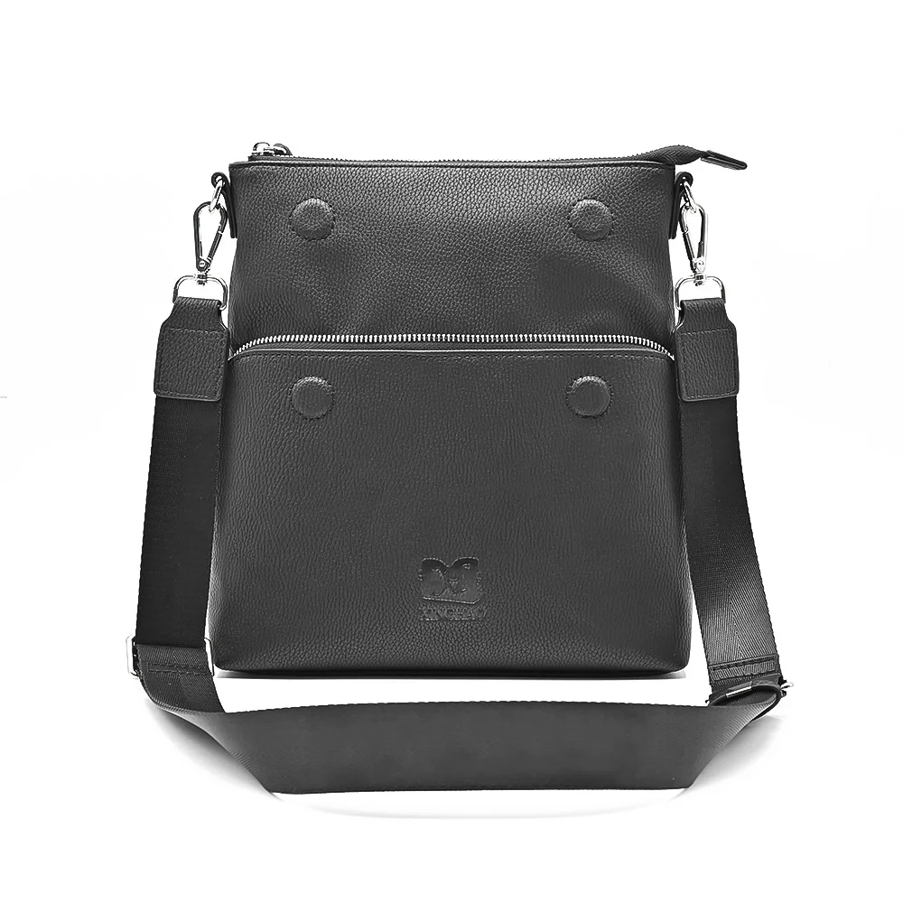 Custom Wholesale Premium Quality Black Genuine Leather Shoulder Messenger Bags Handbags Men Crossbody Bag For Men