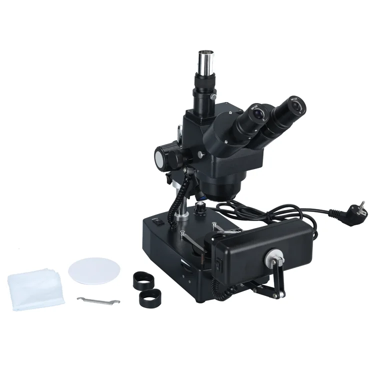 Lens digital trinocular zoom gemological stereo microscope or gems and jewelry for jewelry
