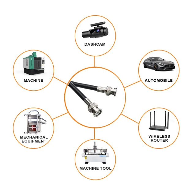 Audio Camera Cctv 50 Ohm Rg6 Rg8 Rg11 Rg58 Rg59 Rg213 Rg316 Rf Coaxial Cable With Power