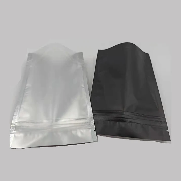 
Wholesale one side blank and one side clear stand up ziplock mylar bags 