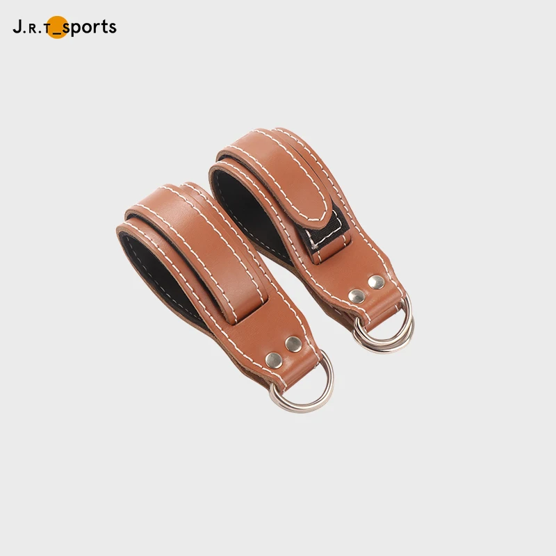 Factory Fitness Weight Lifting Gymnastic Resistance Band Leather Ankle Straps