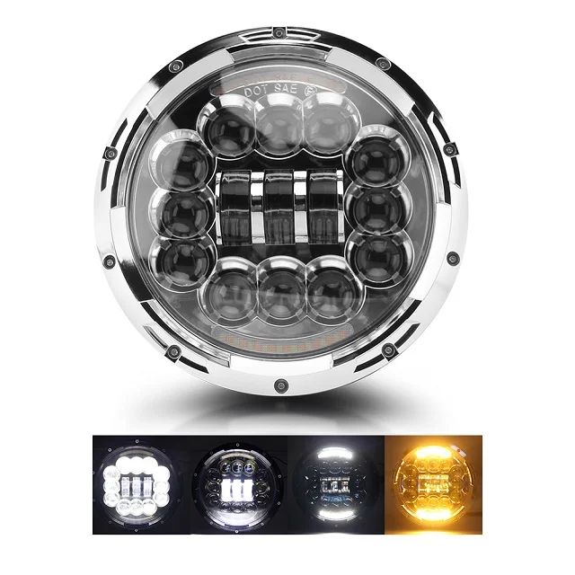 High Power DRL 24v led 7 inch Led Headlight, daymaker 7 inch Led Round Headlight Suppliers and Manufacturers for JL JK