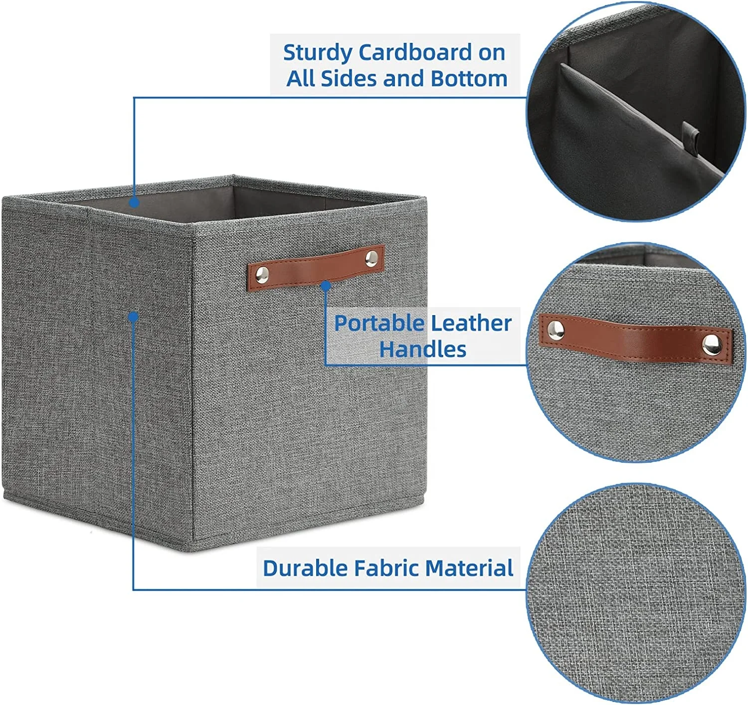 Homeplus 2024 New style fabric Canvas Organization Baskets Storage Baskets for Organizing Shelves Foldable Box for Home use