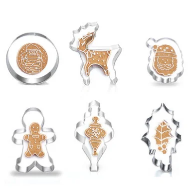 Amazon DIY Gingerbread Man Stainless Steel Christmas Cookie Cutter Set