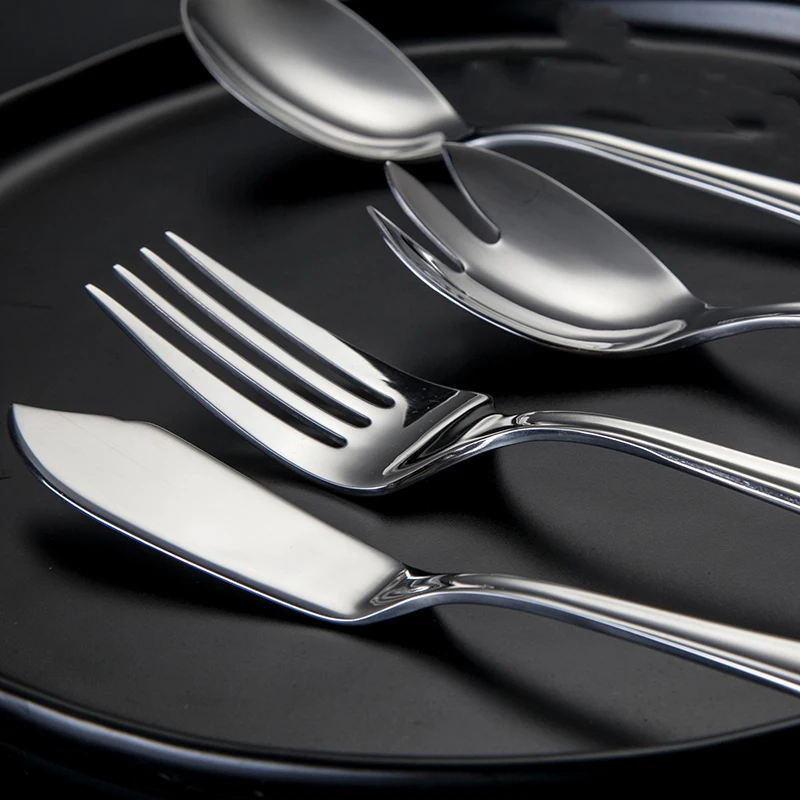 Food grade stainless steel tableware knives and forks set 410 Stainless steel cutlery spoon fork set
