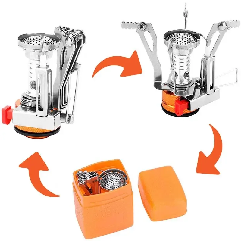 Outdoor Picnic Camping Integrated Mini Portable Stove Practical Cooktop Cooker