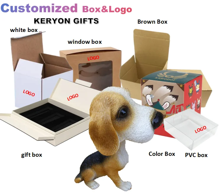 Custom dashboard  bobble head doll Beagle Miguelu resin dog bobbleheads