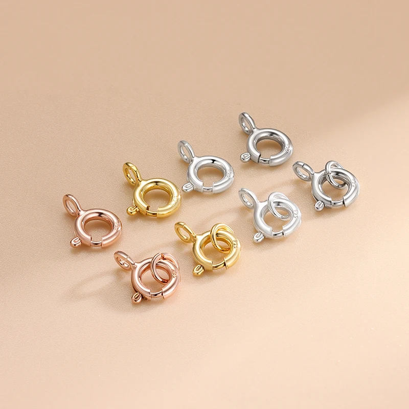 Оптовая продажа, 925 ювелирные изделия из стерлингового серебра, аксессуары, омары, пружинные застежки с открытым кольцом для браслета «своими руками»