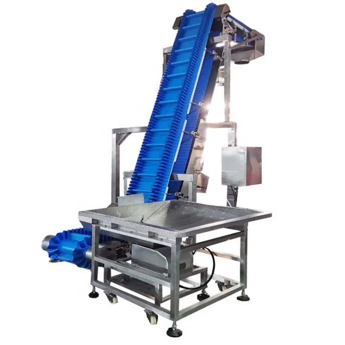 Z type belt conveyor cleaning in place with automatic cleaner food grade