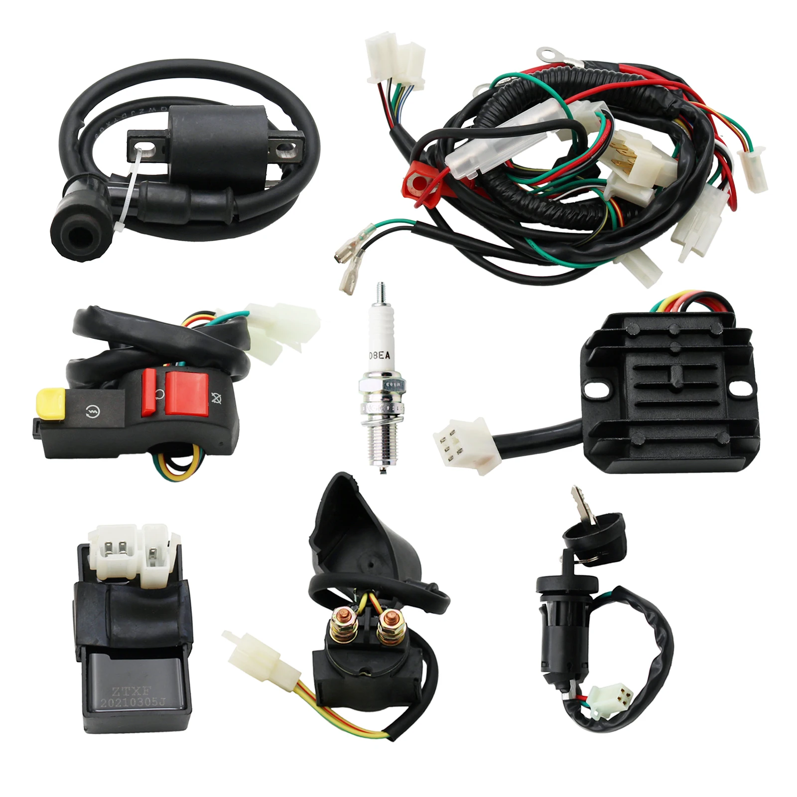 High-quality complete electrical harness spark plug cdi ignition coil kit for china dirt bike 150cc 200cc 250cc Loncin