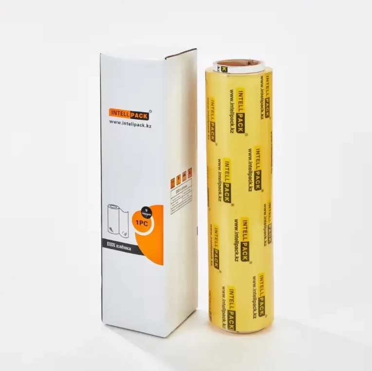 9~20mic Factory wholesale price transparent pvc cling film slide cutter best fresh food wrap stretch wrapping film jumbo roll