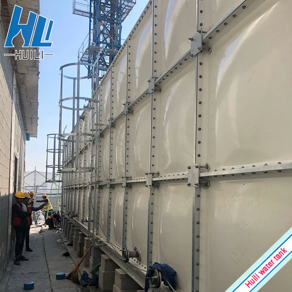 FRP стекловолокно GRP секционный резервуар для хранения воды изоляция архитектура здание прямоугольный