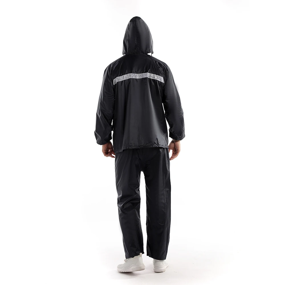 Wholesale work rain suit rain coat jacket rain wear waterproof  outdoor raincoat with reflective tape