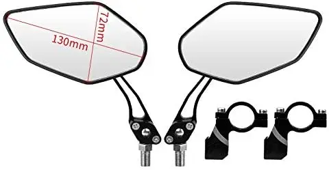 Clear Road Bicycle Mirror 360 Degree Rotation Adjustable Handle Bar Mirrors Bike Mirror For Cruiser Chopper Scooter