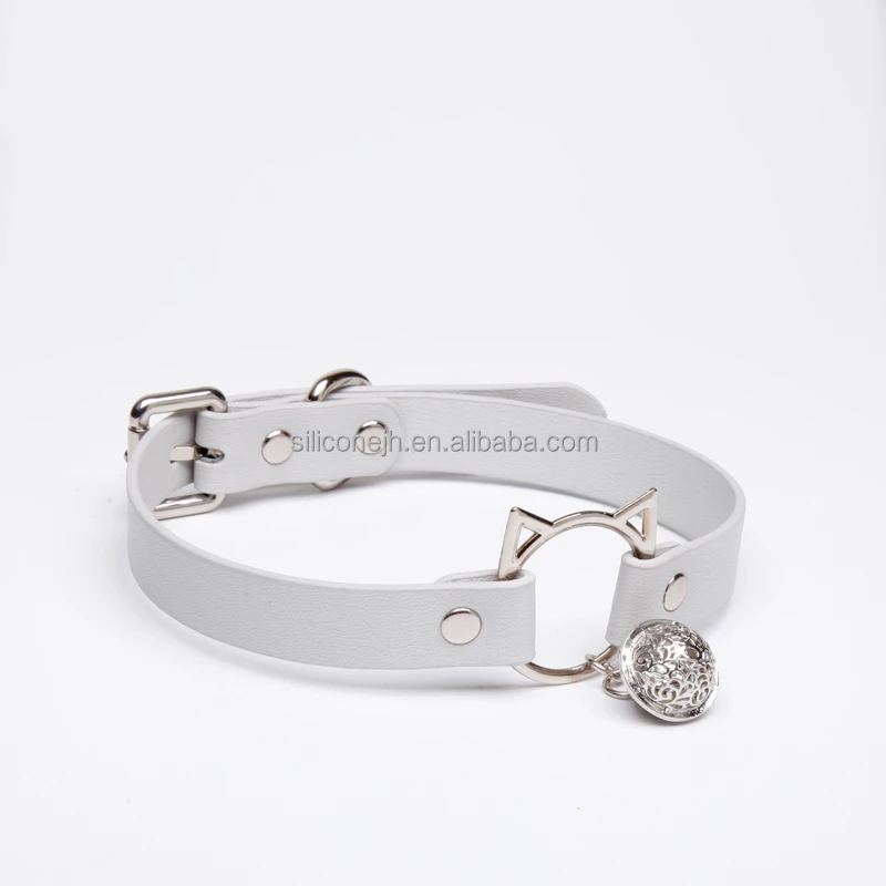 Gothic Choker Necklaces Black Pu Leather Collar Women Vintage Punk Rock O Ring Adjustable Spike Choker Cosplay Necklace