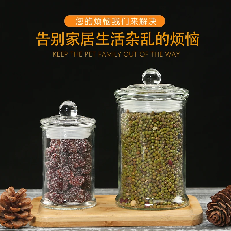 
Wholesale Kitchen Storage Bottles Fruit Canning Food Container With Airtight Dome Glass Cover 