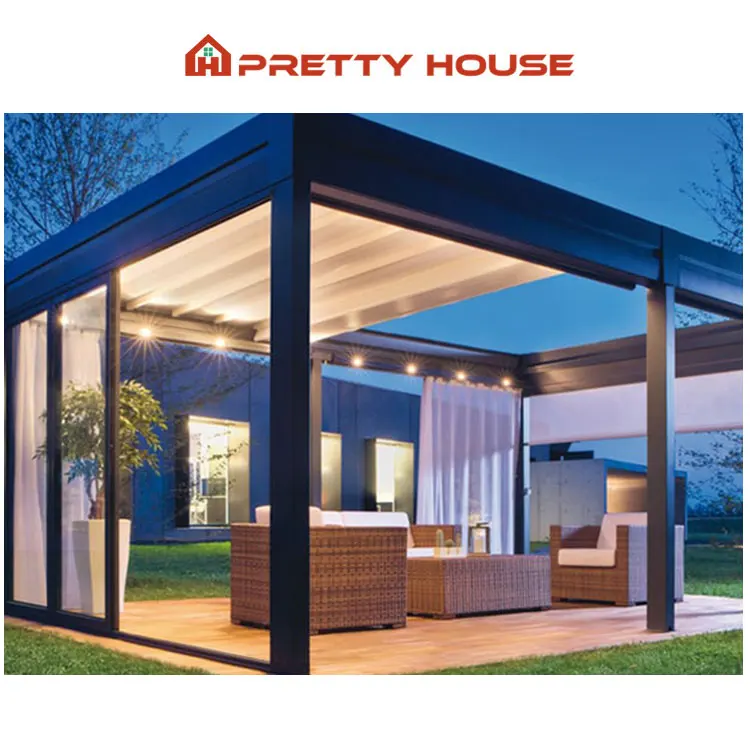 Provide Pergola Sulations Customized Outdoor Garden Motorized Pergola Bioclimatica Kits