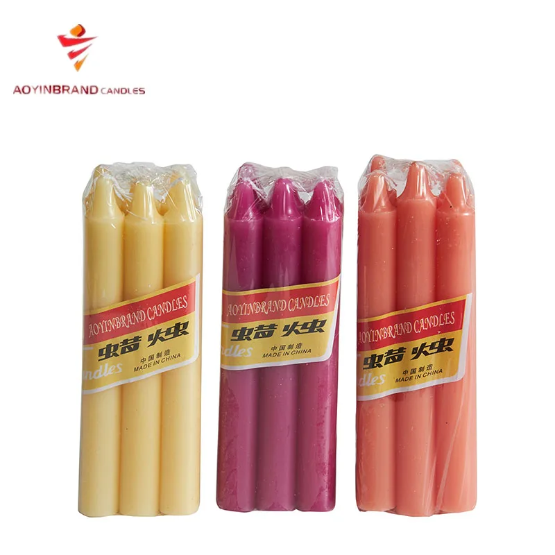 Wholesale AOYIN 14G Cheap White Candles/white Household Candles/small Candles to Mideast Market