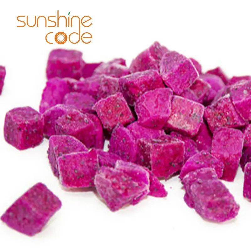 IQF dragon treasure fruita freeze-dried dragon fruit cube dice vietnam red dragon fruit