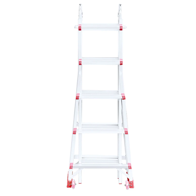 High quality 3-7 steps aluminium folding stairs durable multi-functional telescopic ladder