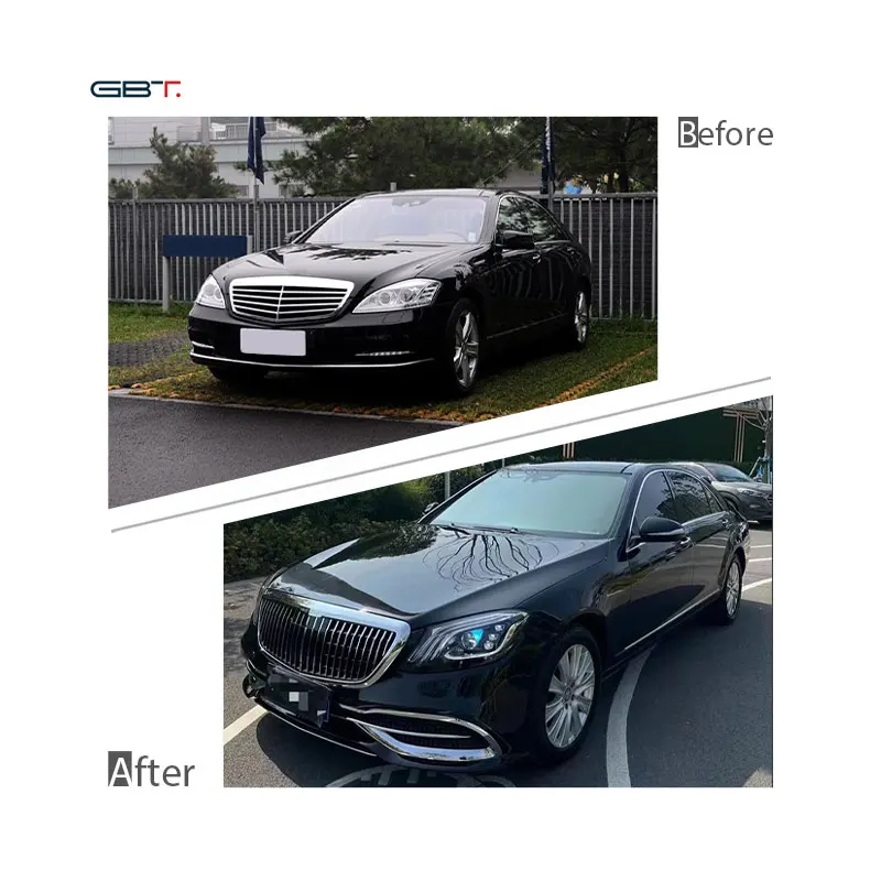 GBT W221 upgrade to W222 Mercedes tuning facelift To 2018 Mercedes-benz W222 Body kit for 2006-2012 S M W221 bodykit