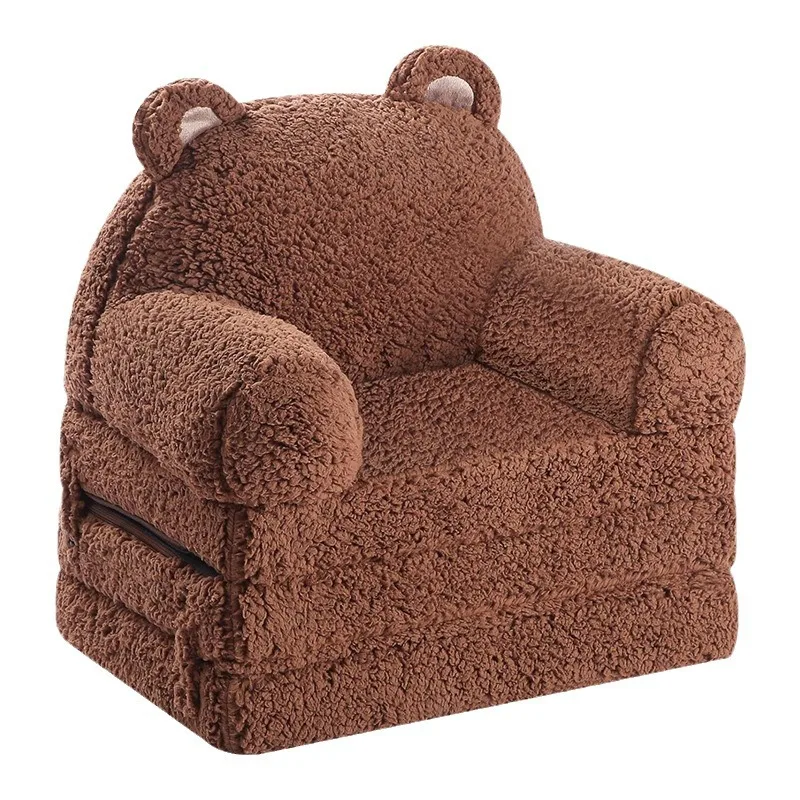 New style Toddler Couch with Tri Folding Foam Cushions Comfy Kids Couch for Kids Age 18 Months and Up Foldable Kids Sofa