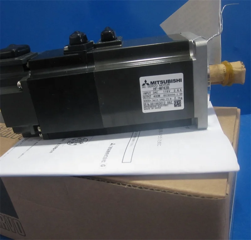 Hot Selling Mitsubishi Original J3 Series AC Servo Motor 400W HF-MP43 HF-MP43B in Stock