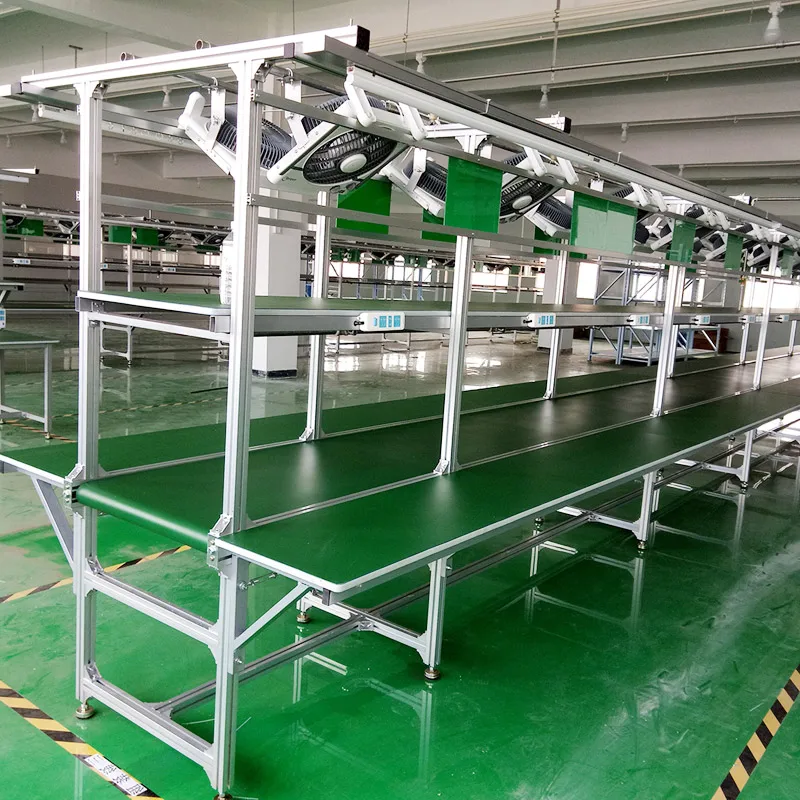 2023 LANGLE Anti Static LED Work Table Aluminum Alloy Assembly Line to Map Customization Conveyor Belt Workstation