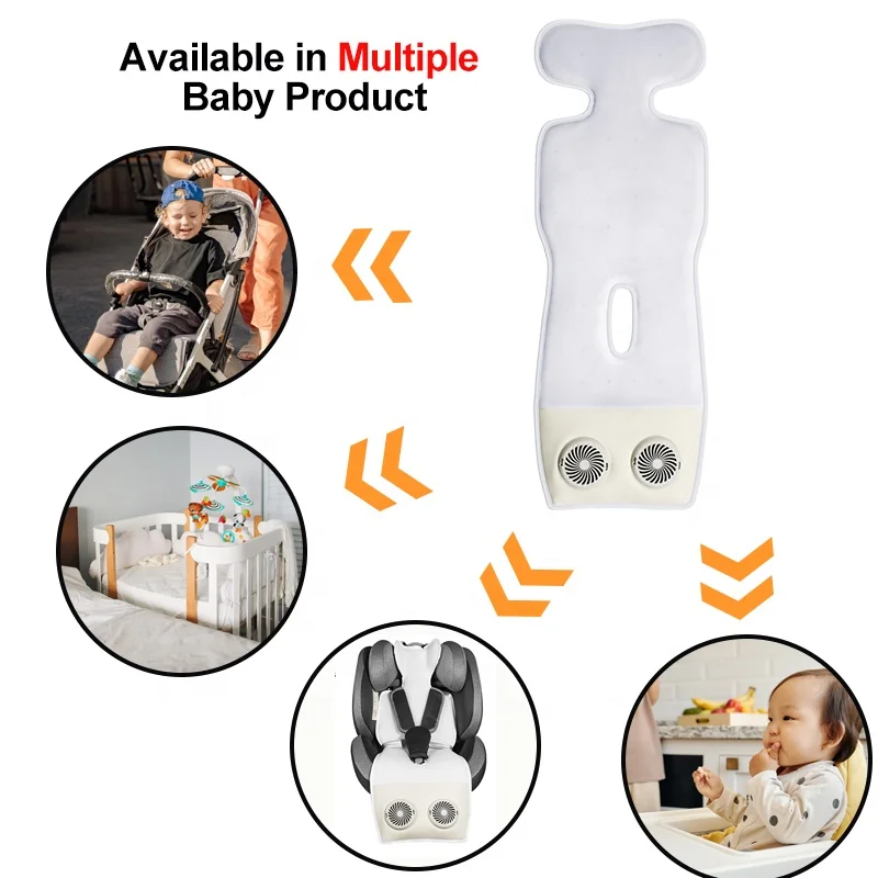 Anjuny Washable 3D Mesh 5V USB Electric Kids Children stroller seat liner  Cooling Baby Car Seat Cover