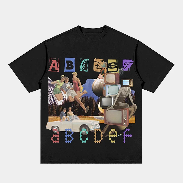 All over Print Vintage T Shirt 100% Cotton Clothing Printed Tee T Shirt Designer Graphic Heavyweight Oversized Custom Shirts